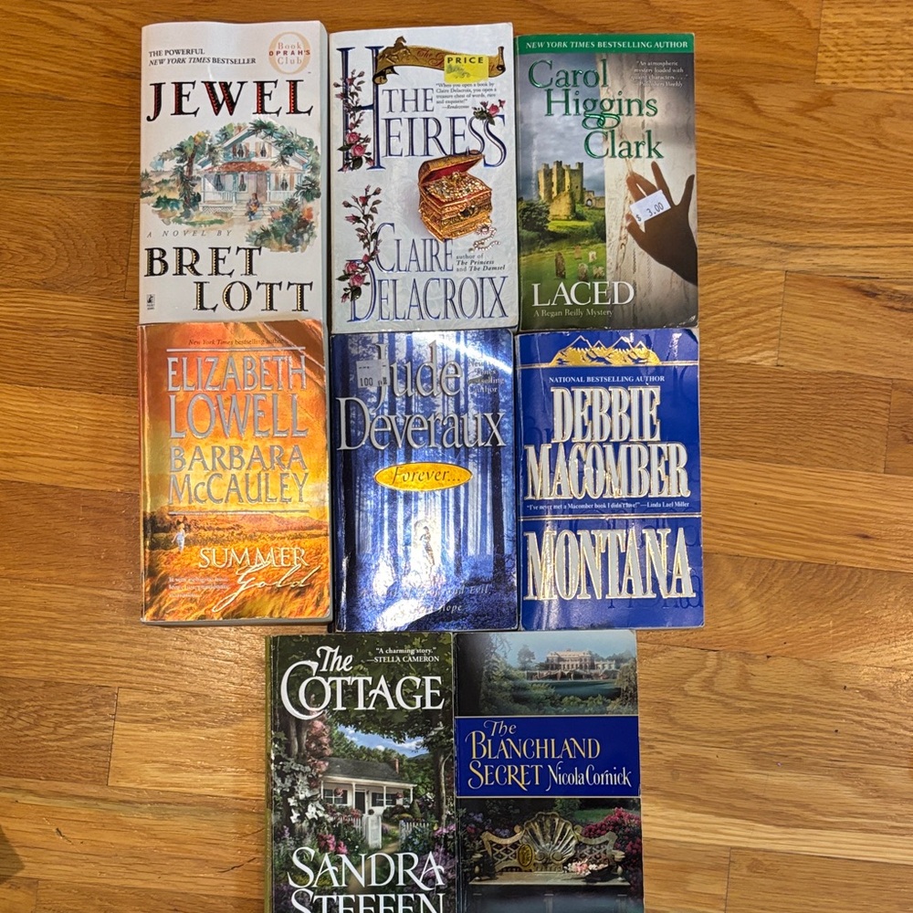 Lot of 8 Romantic Drama Paperback Books